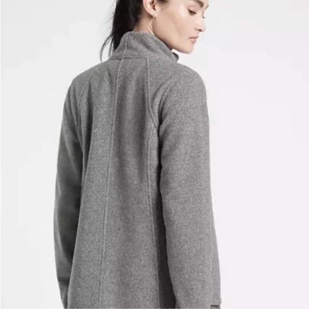 Athleta Stroll Fleece Full Zip Jacket Heather Gray Size 2X Lightweight - Picture 2 of 8